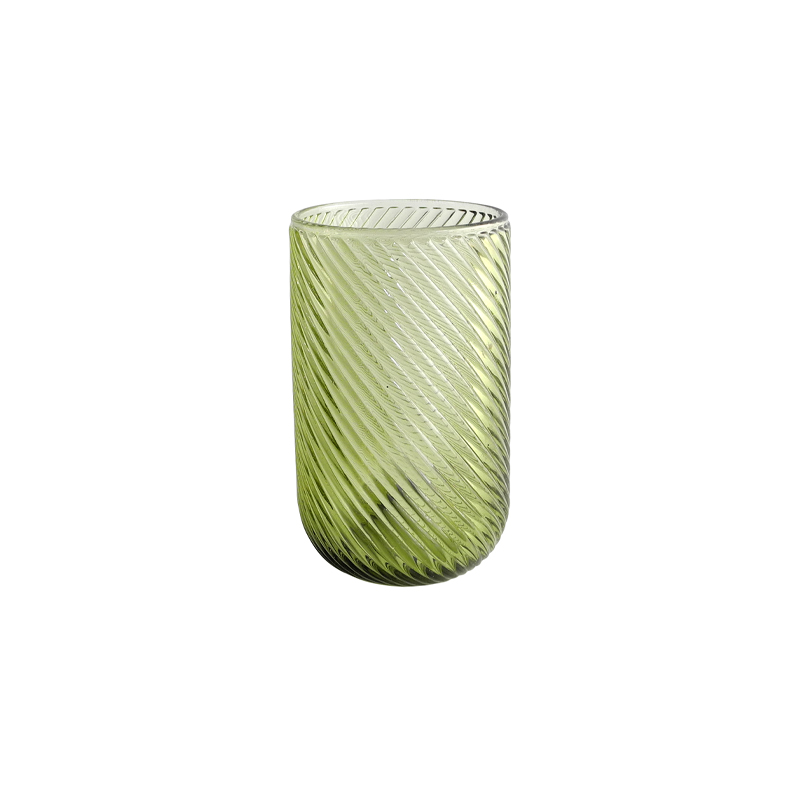 Green Striped Glass Cup Set YD-CUP-064