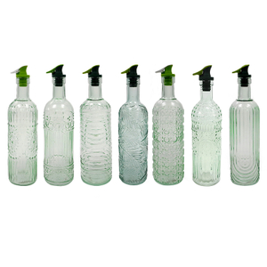 Textured Green Glass Oil Bottle YD-OVB-030