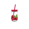 Colored Lid Glass Straw Cup YD-CUP-085