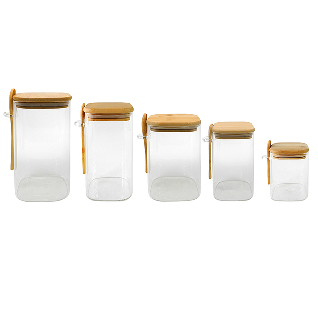 High Borosilicate Storage Jar with Spoon YD-STJ-069
