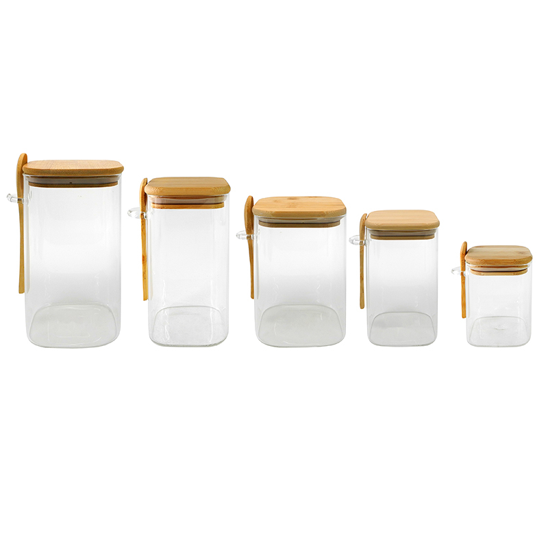 High Borosilicate Storage Jar with Spoon YD-STJ-069