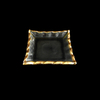 Square Ruffled Gold-painted Hot-bent Plate YD-HBP-034