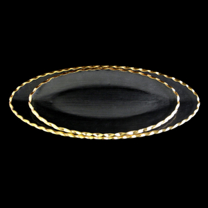 Oval Gold Painted Hot Bending Plate YD-HBP-004