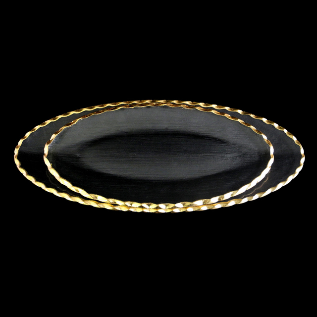 Oval Gold Painted Hot Bending Plate YD-HBP-004