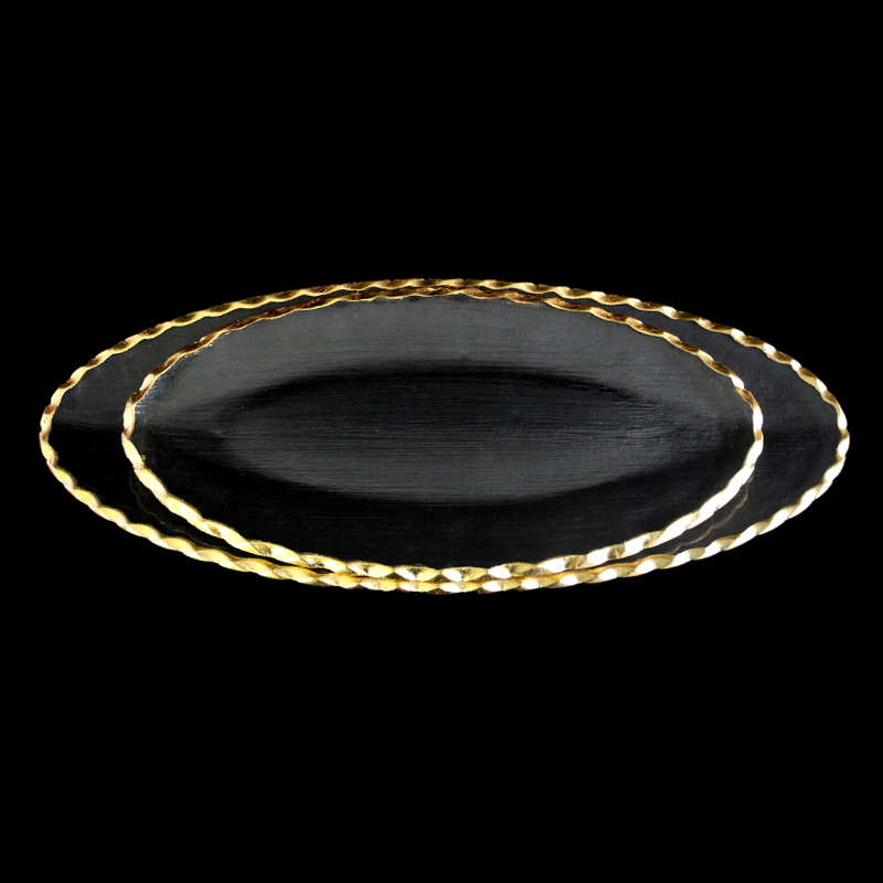 Oval Gold Painted Hot Bending Plate YD-HBP-004