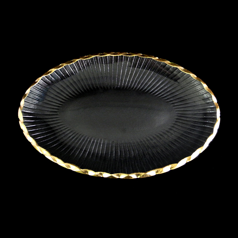 Origami Pattern Gold Hot Bending Plate YD-HBP-005