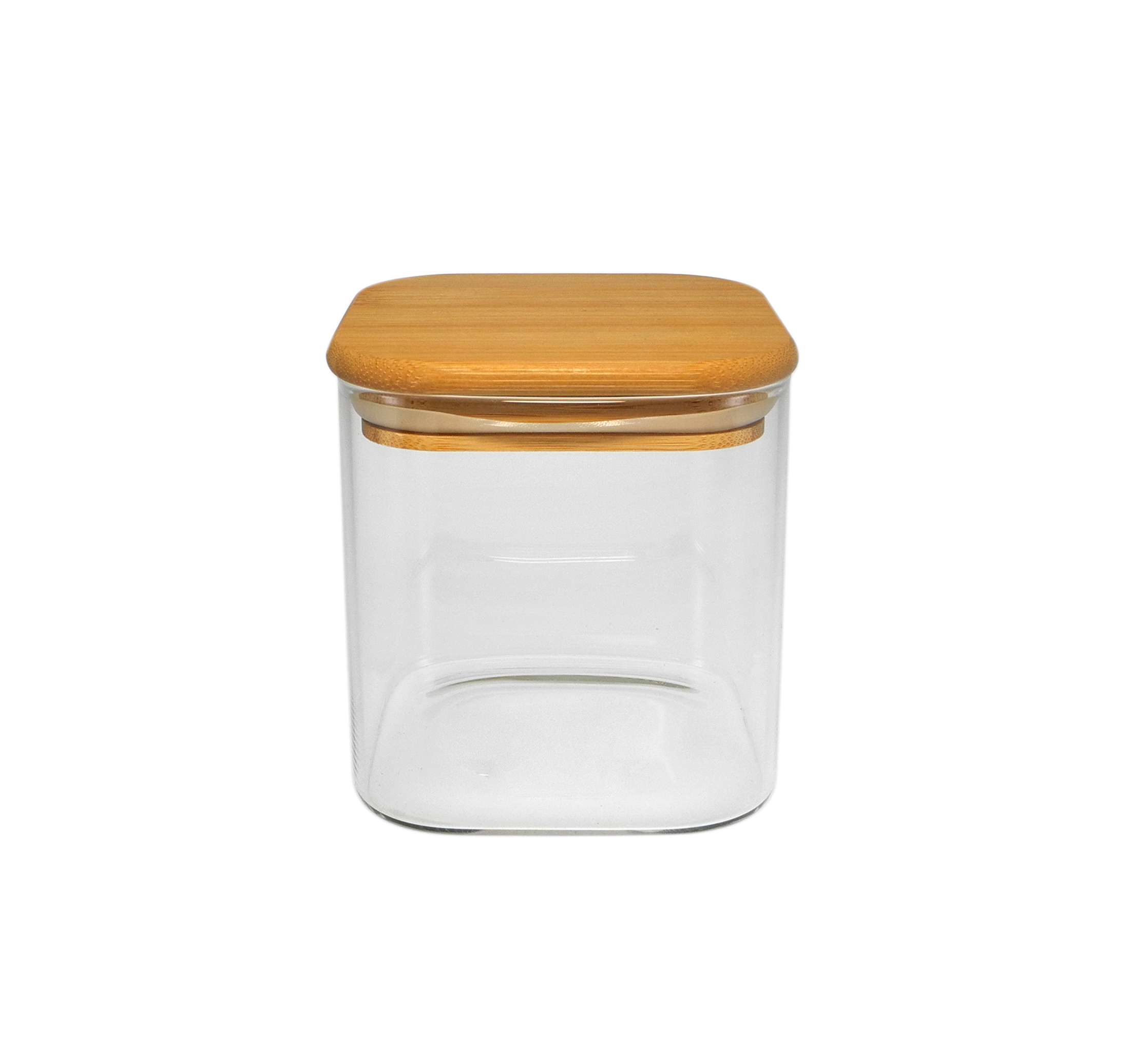 Polished Rectangular High-boron-silica Glass Storage Jar YD-STJ-090