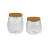 Cylindrical Vertical Striped Borosilicate Glass Storage Jar YD-STJ-102