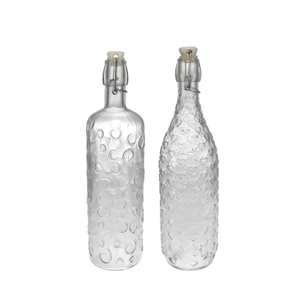 External Relief Glass Stopper Bottle YD-BOT-048