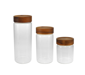 Cylindrical Polished High Borosilicate Glass Storage Jar YD-STJ-107