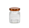 Polished Relief Design, Brown Lid, High Borosilicate Glass Storage Jar YD-STJ-132
