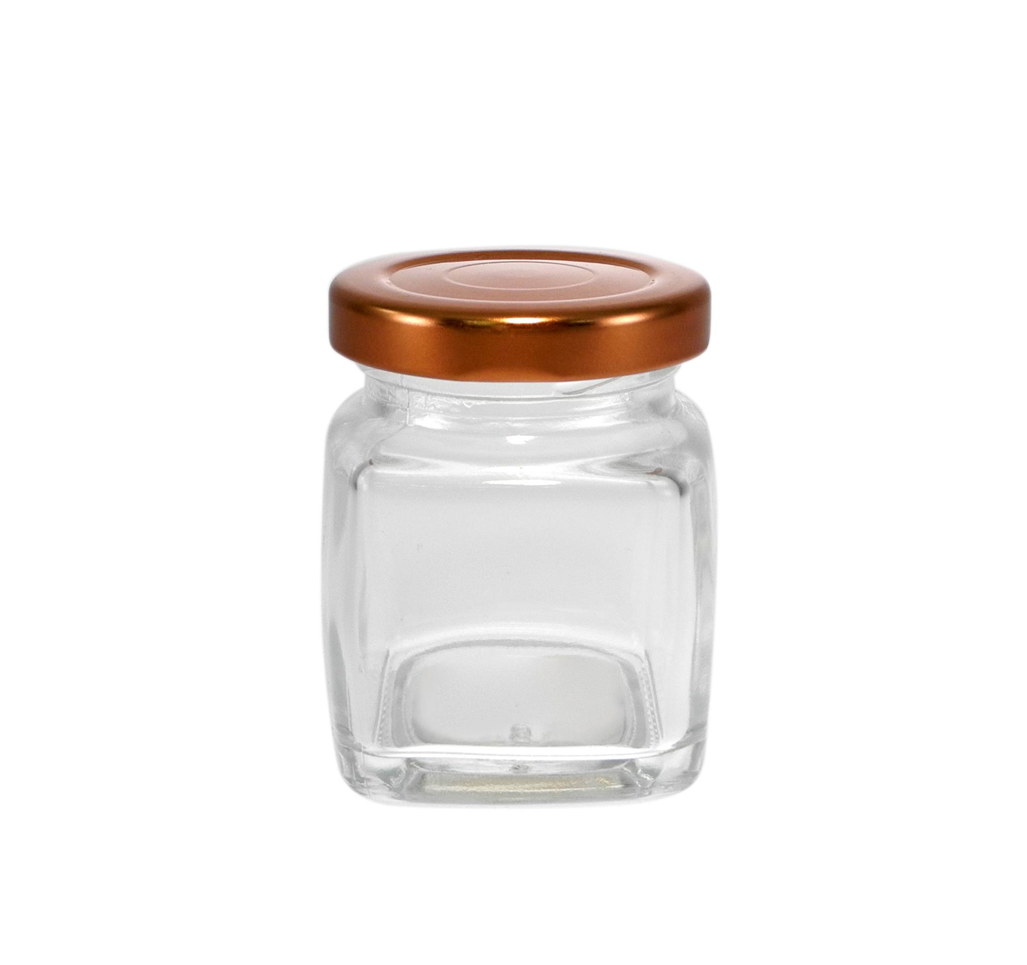 Polished Relief Design, Brown Lid, High Borosilicate Glass Storage Jar YD-STJ-132