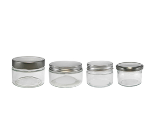 Small-sized Silver Stainless Steel Lid for High Borosilicate Glass Storage Jar YD-STJ-151