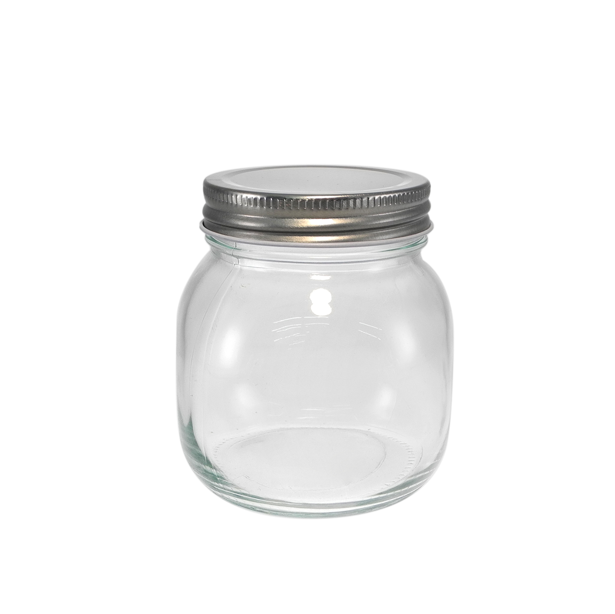 Round Polished Silver Stainless Steel Lid for High Borosilicate Glass Storage Jar YD-STJ-137