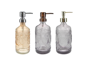 Engraved Pattern Embossed Push-down Head Bathroom Bottle YD-BC-038