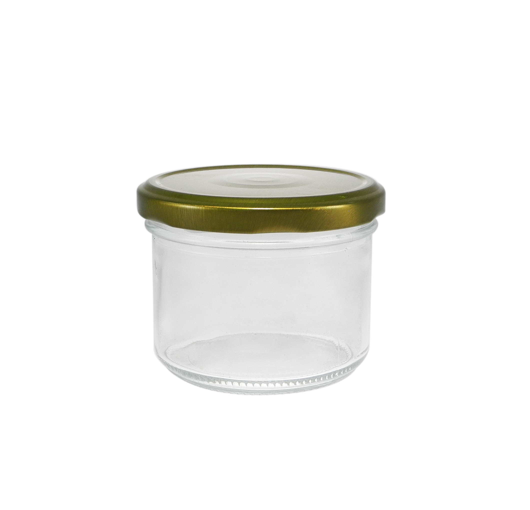 Polished Gold Stainless Steel Lid with High Borosilicate Glass Storage Jar YD-STJ-115