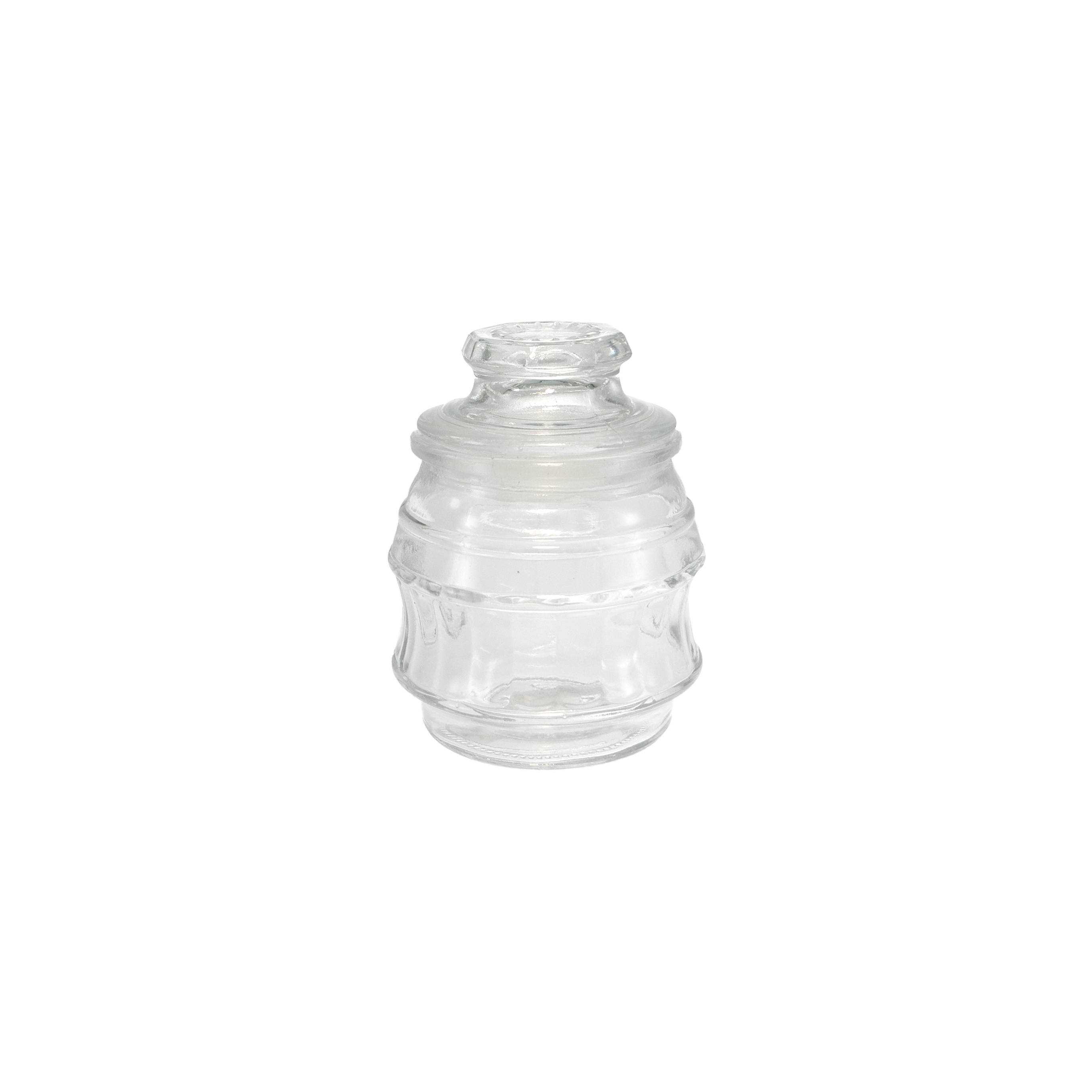 Special-shaped Large-bottle-mouth Wooden Lid High-boron-silica Glass Storage Jar YD-STJ-163