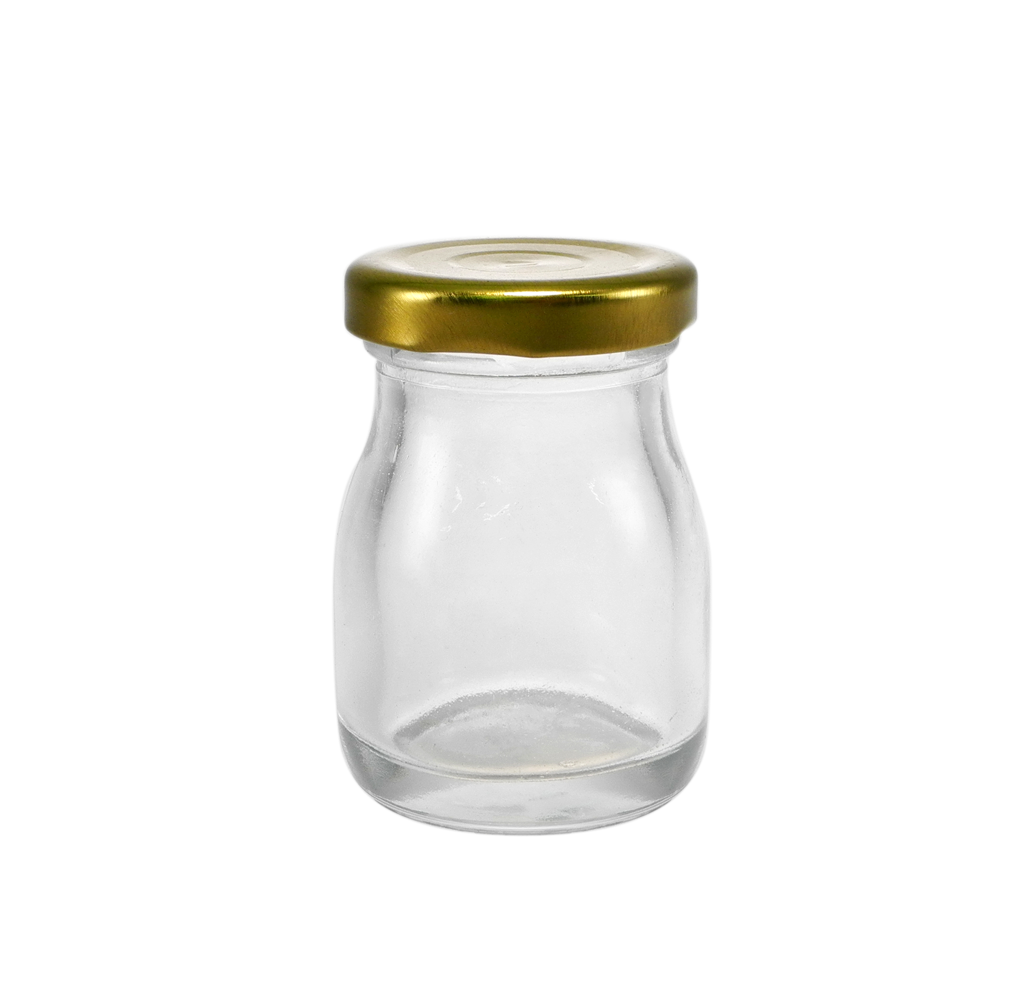 Small-sized Golden Bottle Cap High Borosilicate Glass Storage Jar YD-STJ-123