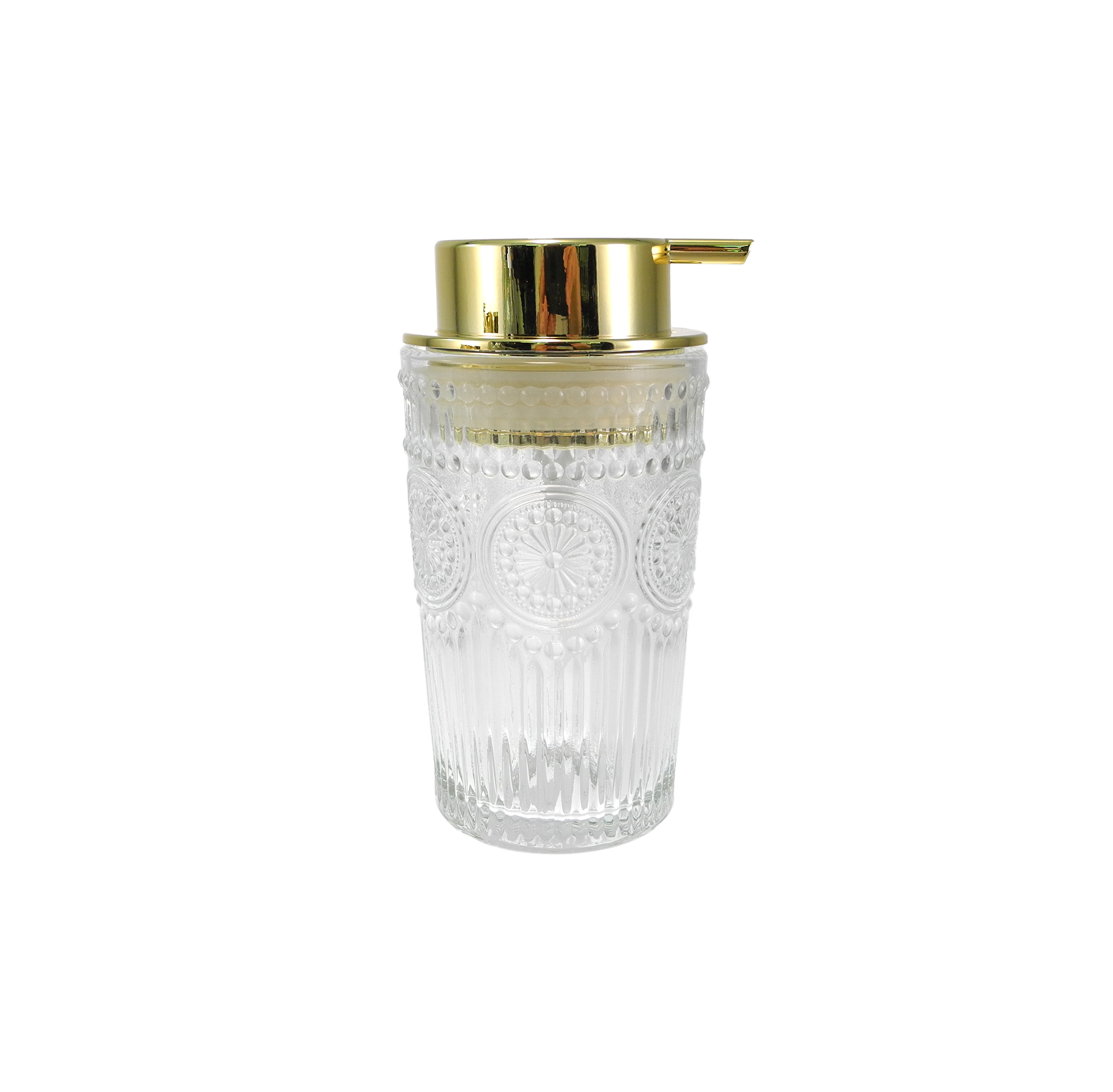 Glass Relief Stainless Steel Pressing Head Bathroom Bottle YD-BC-031