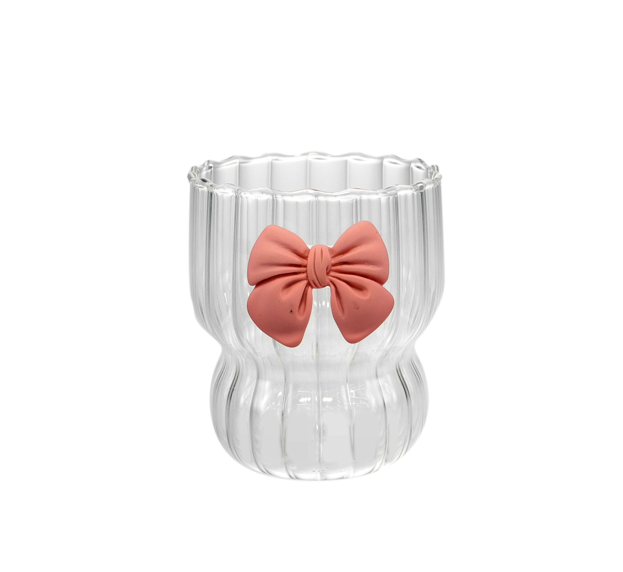 Brogan Bow Sticker Borosilicate Glass Cup YD-CUP-141