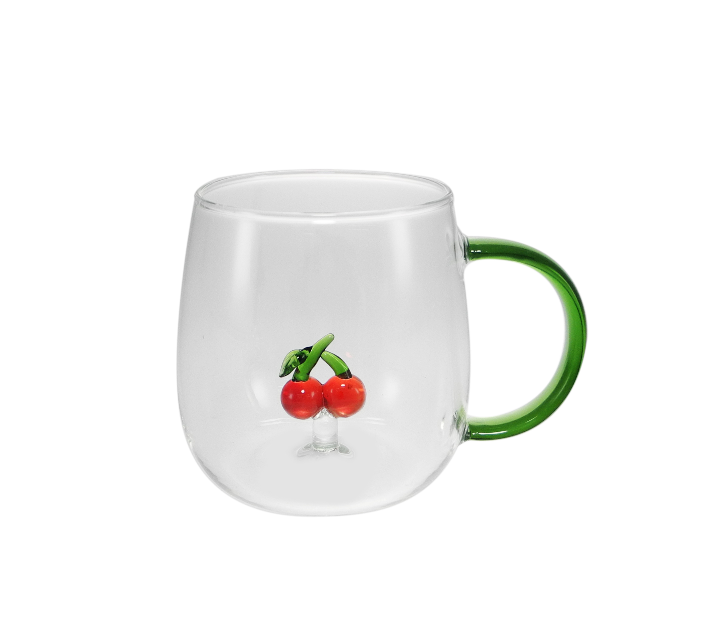 Fruit Decoration Borosilicate Glass Cup YD-CUP-138