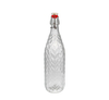 Cylindrical Relief Glass Stopper Bottle YD-BOT-035