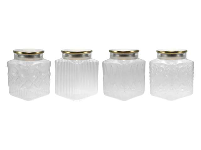 Relief High Borosilicate Glass Storage Jar YD-STJ-080