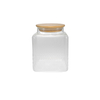 Square Relief Glass Storage Jar Made of High Borosilicate Glass YD-STJ-084