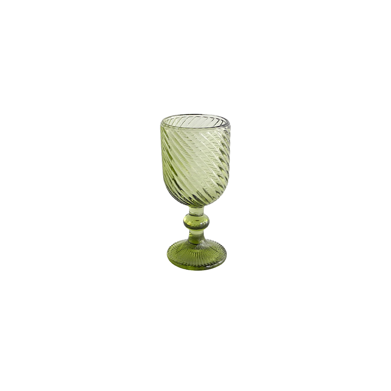 Green Striped Glass Cup Set YD-CUP-064