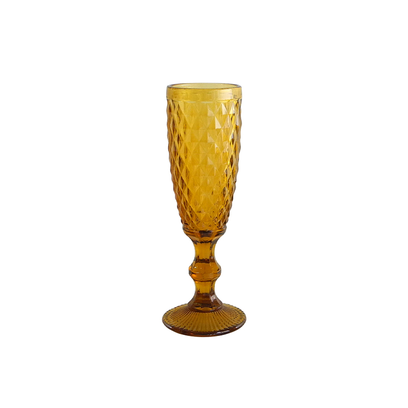 Yellow Diamond Pattern Glass Set YD-CUP-063