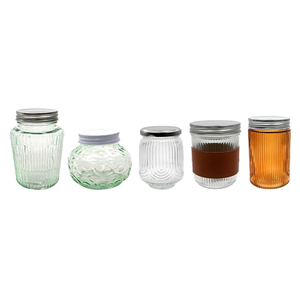 Textured Glass Storage Jar YD-STJ-063
