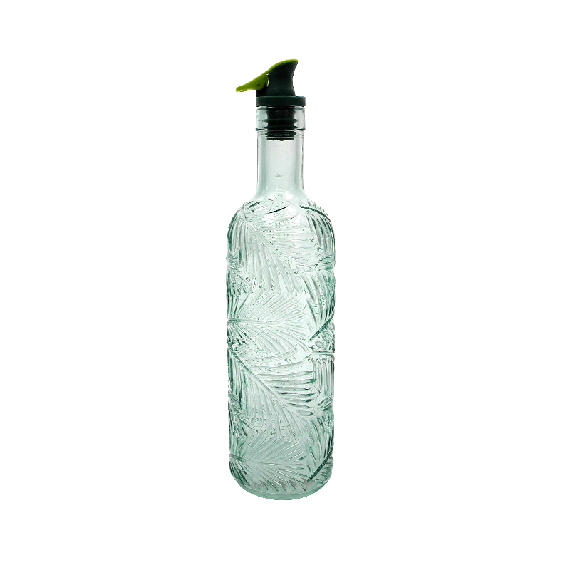 Textured Green Glass Oil Bottle YD-OVB-030