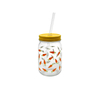 Colored Lid Glass Straw Cup YD-CUP-085