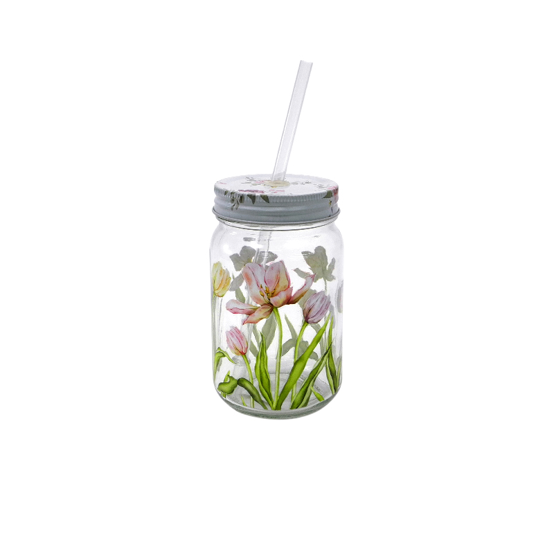 Sticker Glass Straw Cup YD-CUP-084