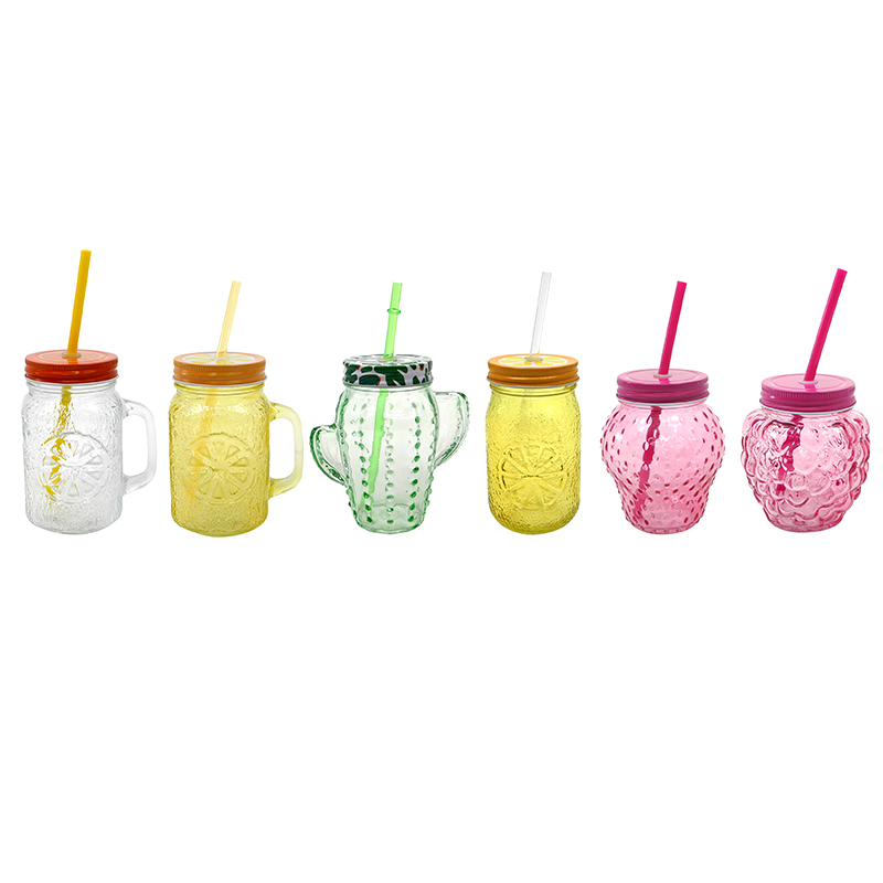 Fruit-shaped Glass Straw Cup YD-CUP-086