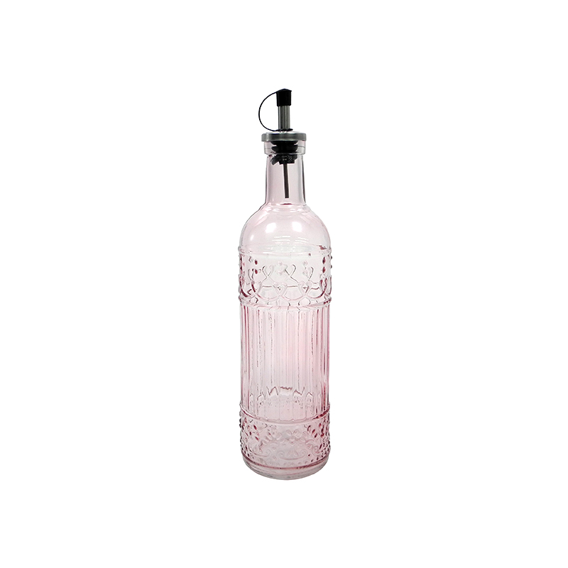 Pink Glass Oil Bottle YD-OVB-027