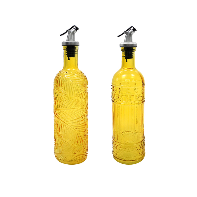 Yellow Glass Oil Bottle YD-OVB-028