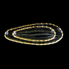 Melon Seed-shaped Gold-painted Hot Bending Plate YD-HBP-007