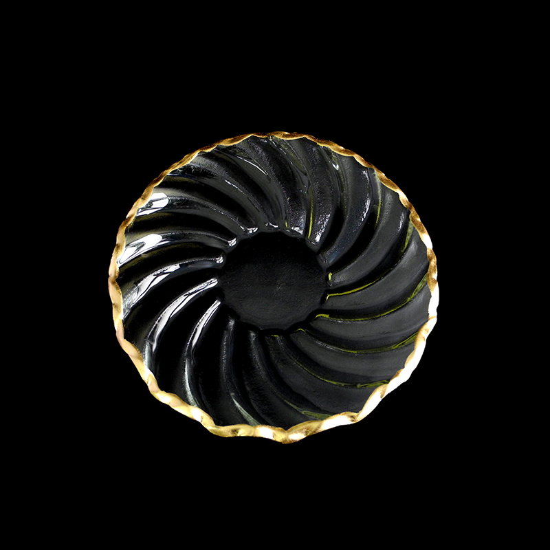 Spiral Pattern Gold Hot Bending Plate YD-HBP-025