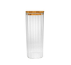 Square Vertical Striped Borosilicate Glass Storage Jar YD-STJ-100