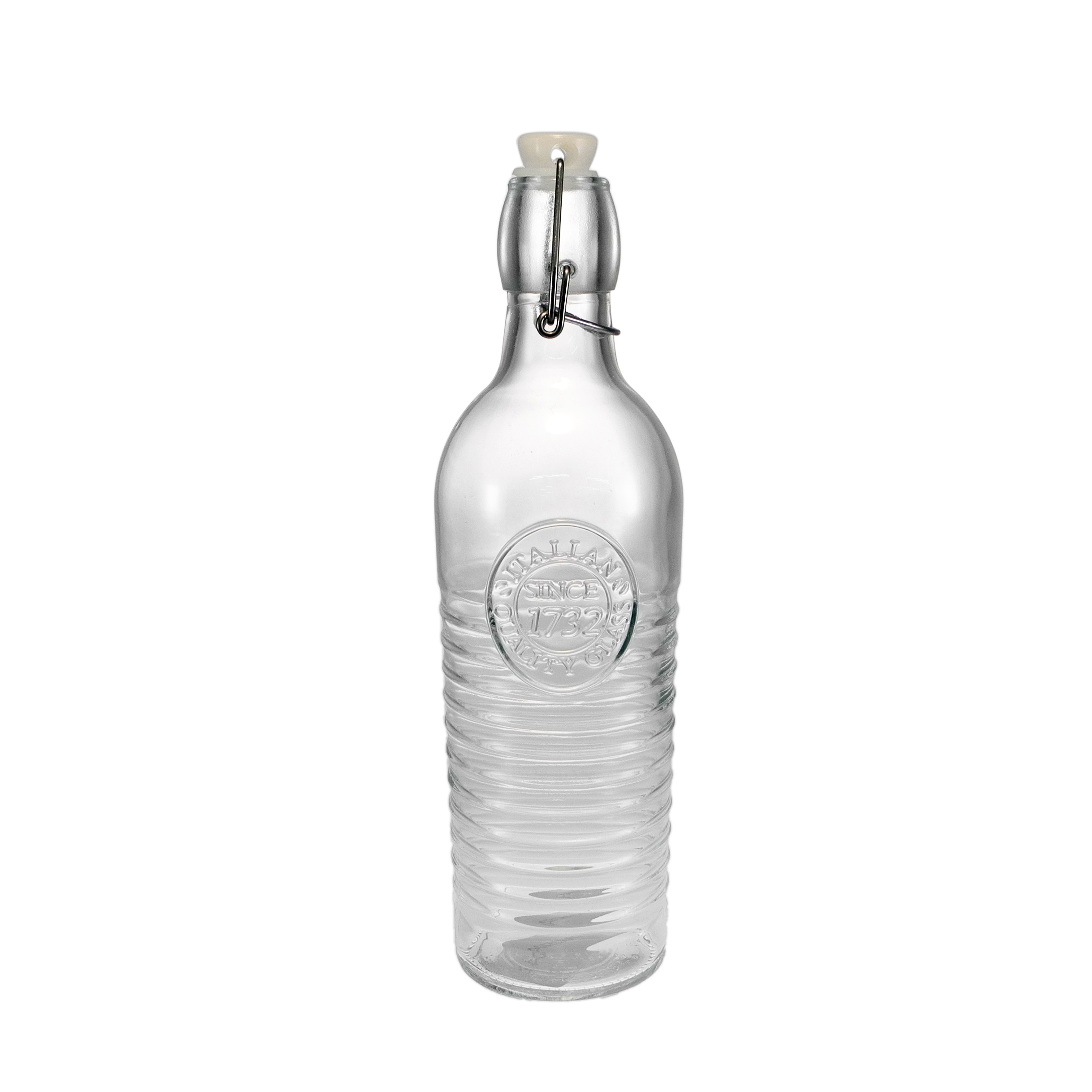 Relief Transparent Glass Clasp Bottle YD-BOT-046