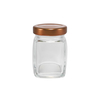 Polished Relief Design, Brown Lid, High Borosilicate Glass Storage Jar YD-STJ-132