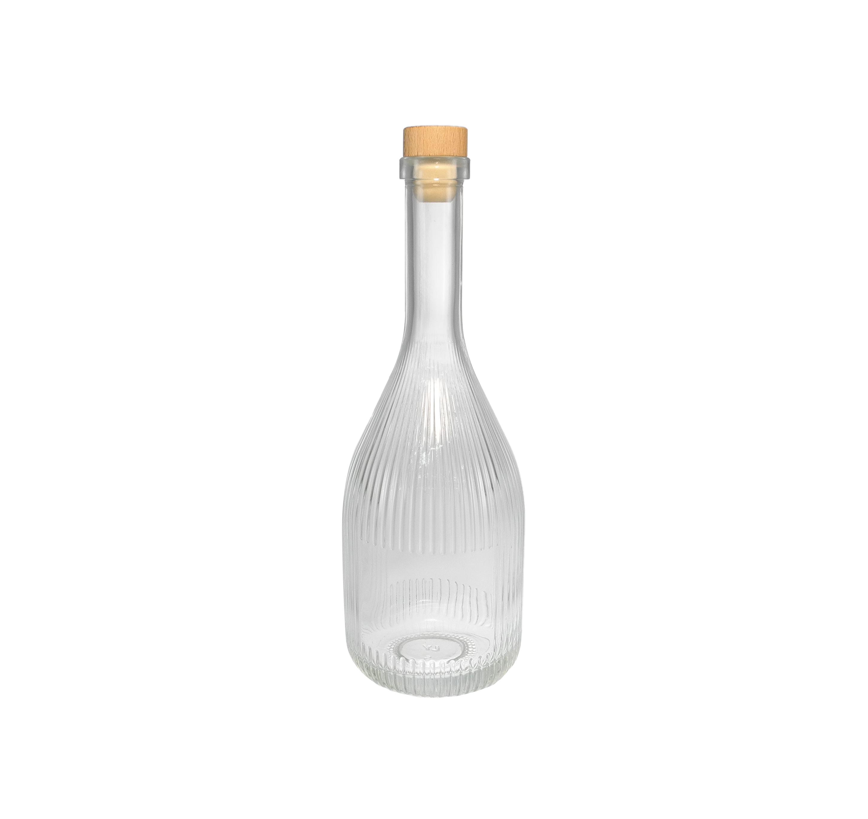 Vertical Striped Relief Glass Bottle YD-BOT-028