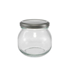 Round Polished Silver Stainless Steel Lid for High Borosilicate Glass Storage Jar YD-STJ-137