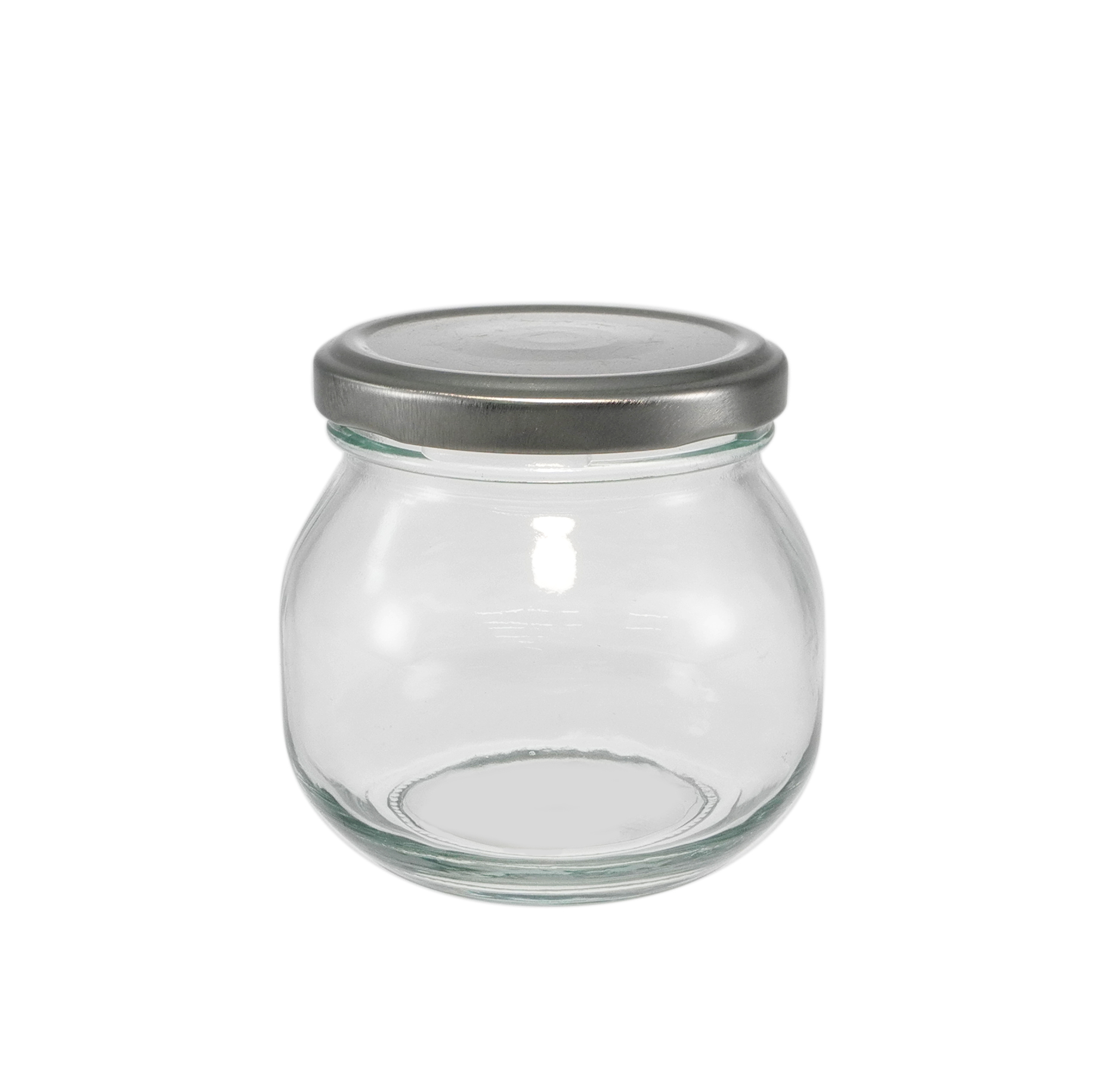 Round Polished Silver Stainless Steel Lid for High Borosilicate Glass Storage Jar YD-STJ-137