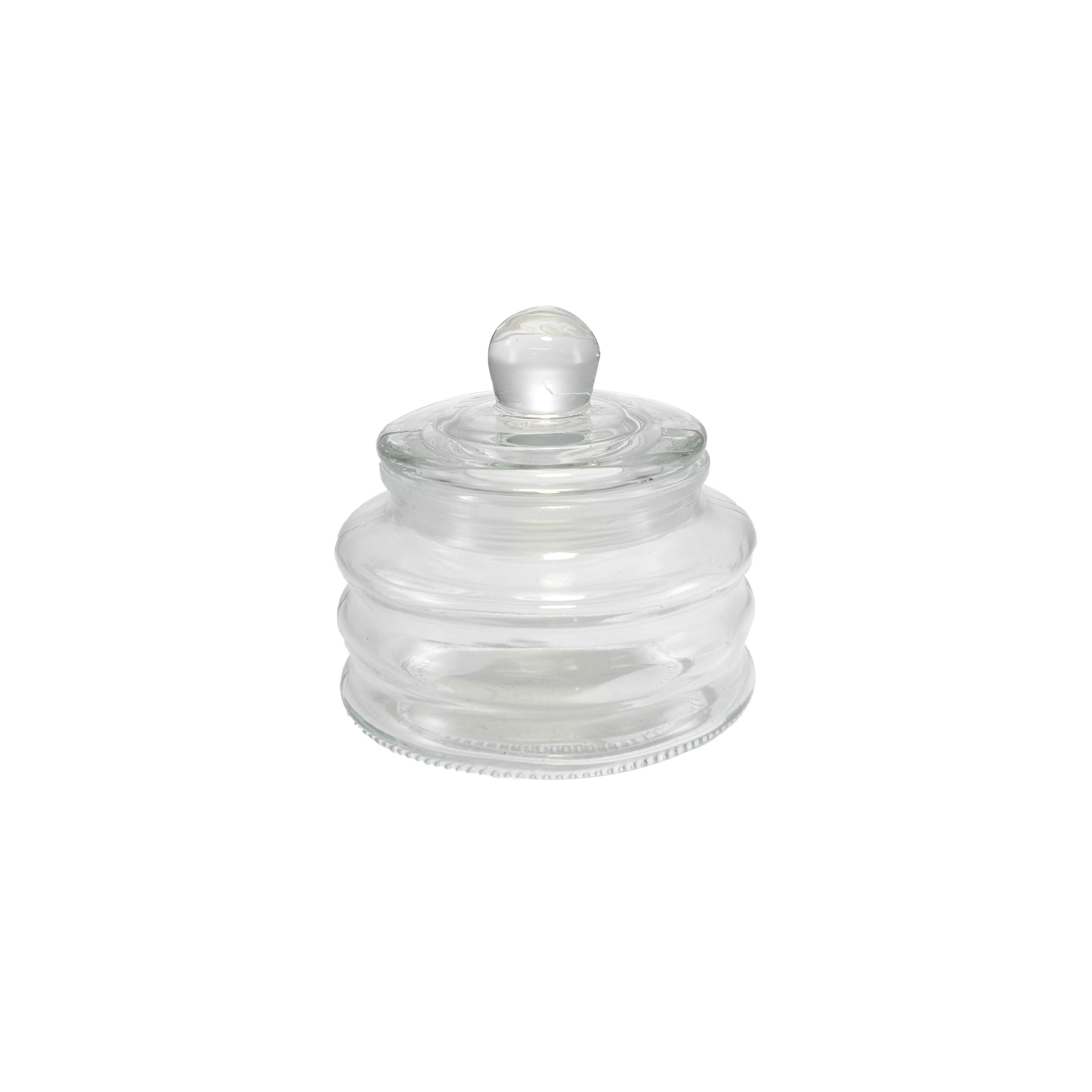 Special-shaped Large-bottle-mouth Wooden Lid High-boron-silica Glass Storage Jar YD-STJ-163