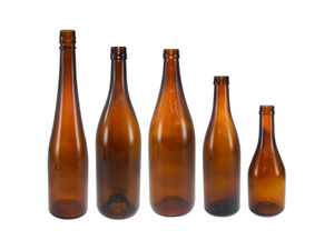 Round Cylindrical Glass Wine Bottle with A Closed Shoulder Section YD-BOW-010