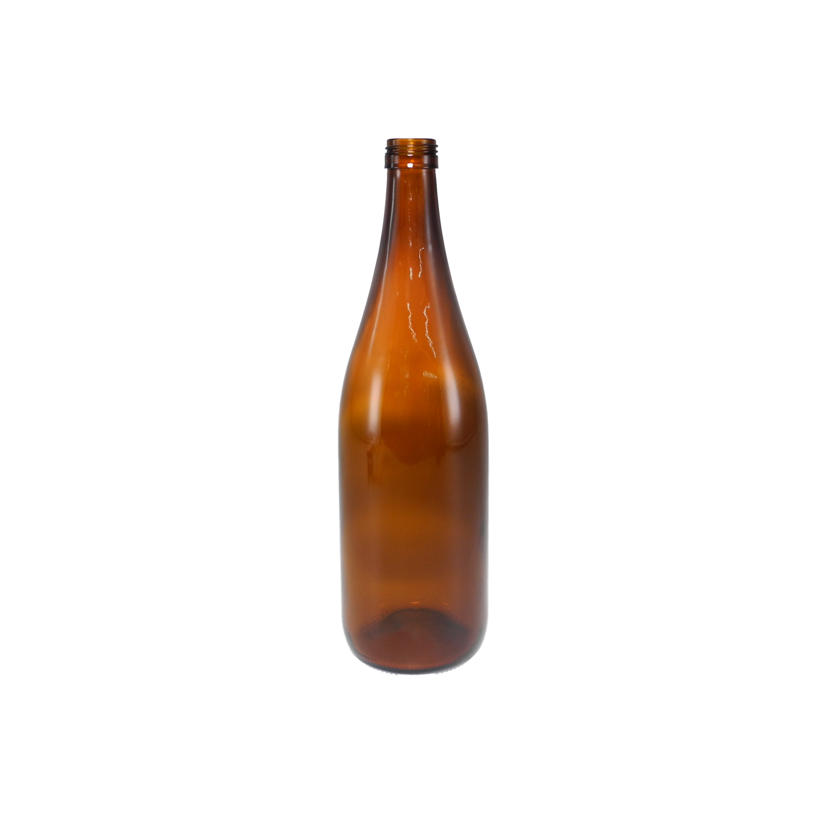 Round Cylindrical Glass Wine Bottle with A Closed Shoulder Section YD-BOW-010