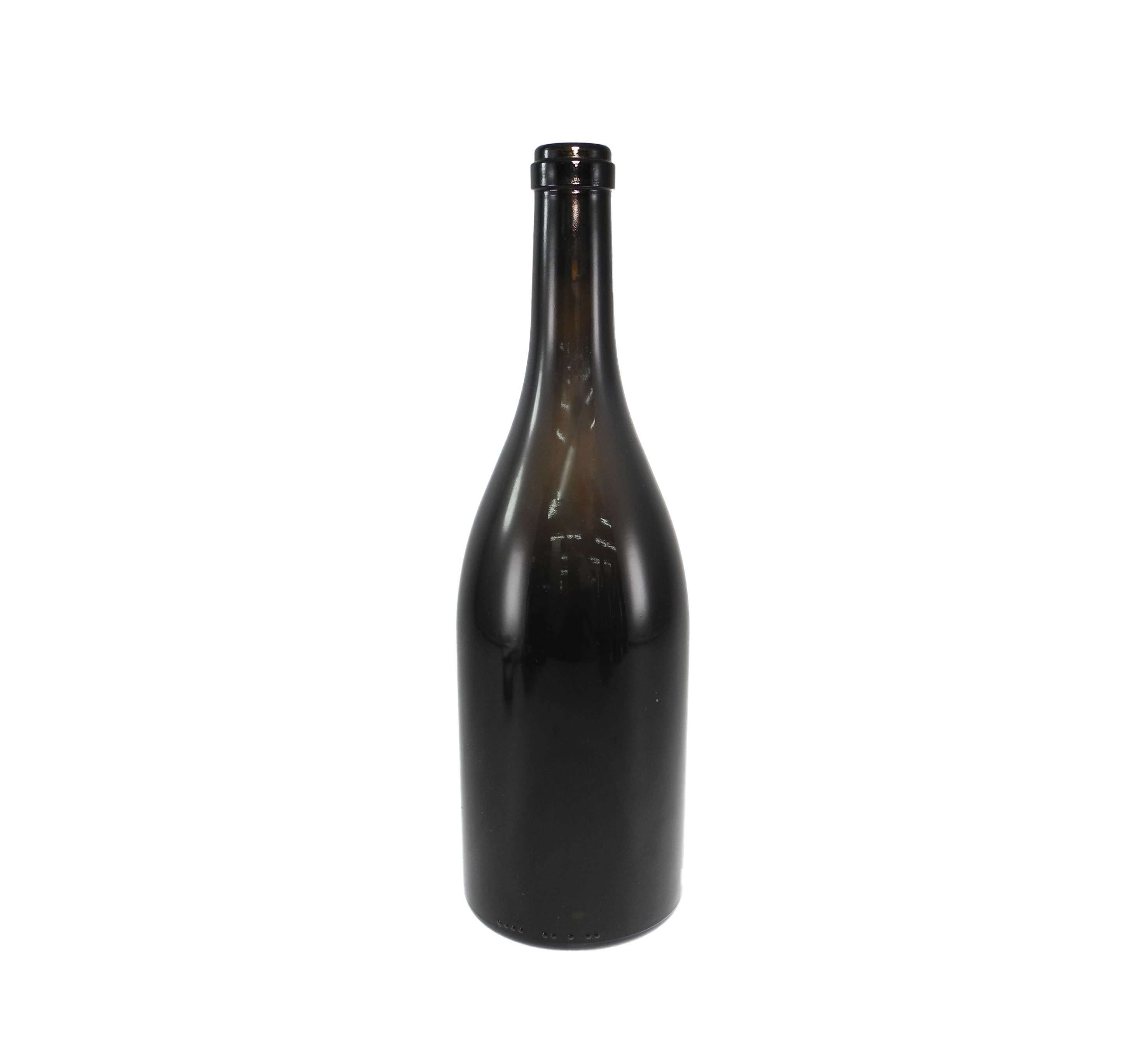 Cylindrical High-transparency Dark-colored Glass Wine Bottle YD-BOW-006