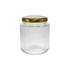 Vertical Striped Combination High Borosilicate Glass Storage Jar YD-STJ-118
